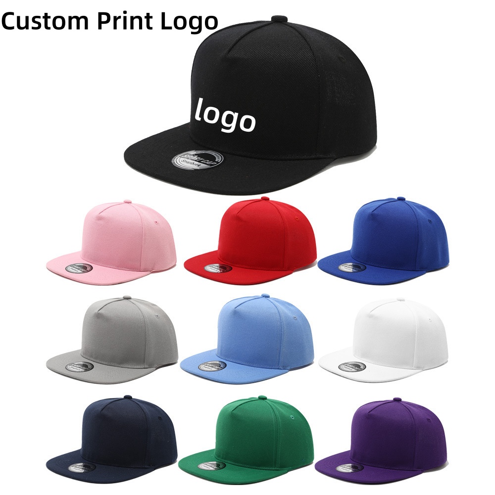 Snapback Hat Flat - Customized printed logo Sun protection hat