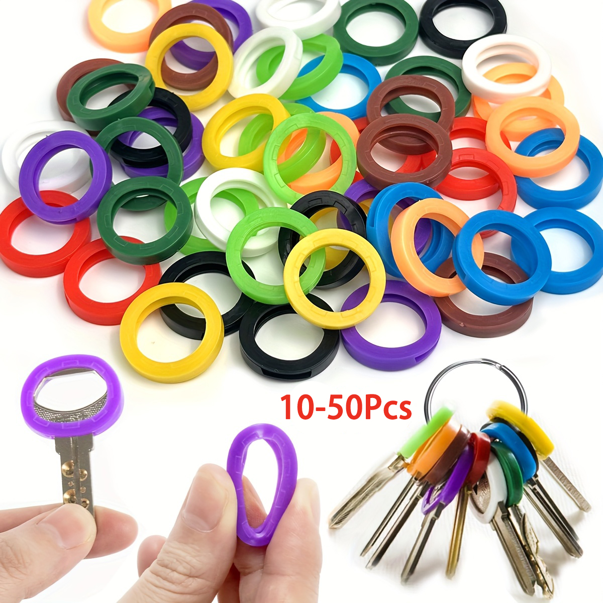 Snapback Hat Flat - 10-50Pcs Key Cap Covers Durable Silicone