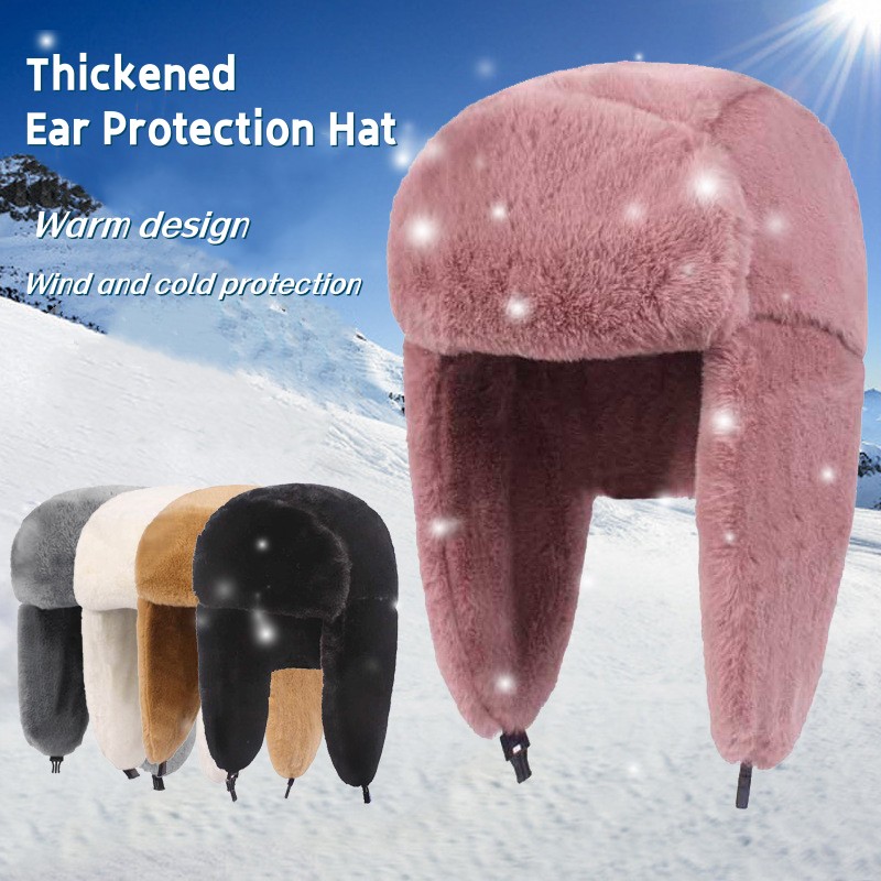 New Winter Warm Thick Plush Bo - Trapper Hat Ear Flap recensie en prijs