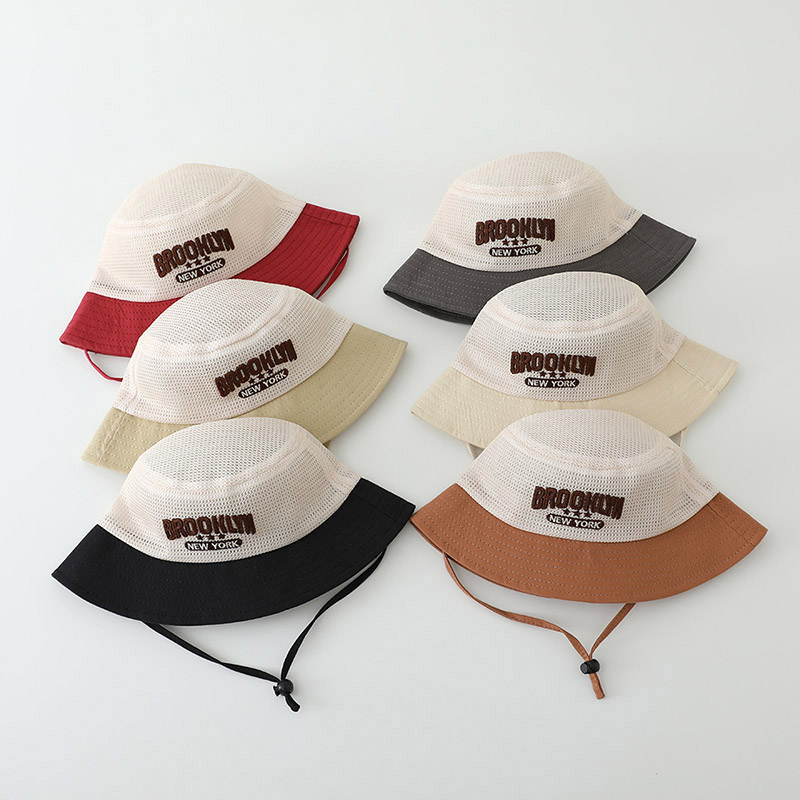 Letter Embroidered Baby Sun Ha - Bucket Hat Cotton recensie en prijs