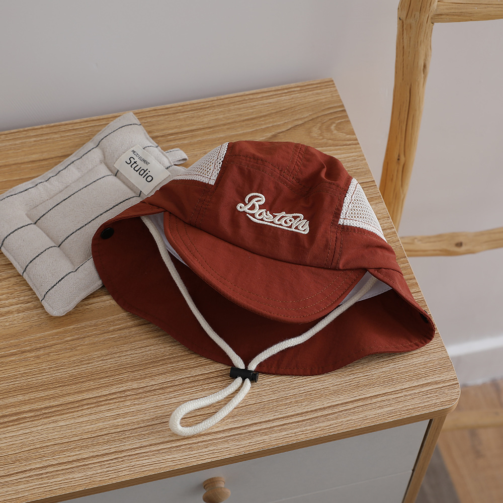 Letter Embroidered Baby Sun Ha - Bucket Hat Cotton recensie en prijs