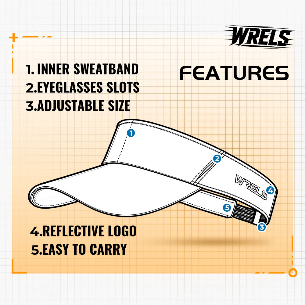 WRELS Sport Sun Visor Hat Empt - Running Cap Lightweight recensie en prijs