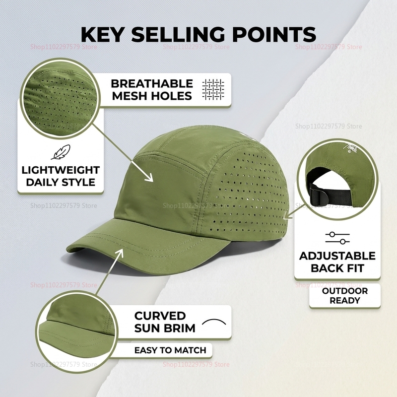 Quick-Drying Mesh Baseball Cap - Running Cap Lightweight recensie en prijs