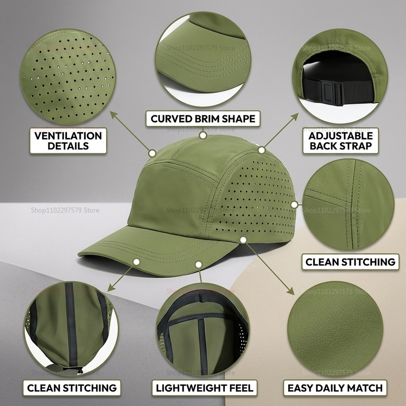 Quick-Drying Mesh Baseball Cap - Running Cap Lightweight recensie en prijs