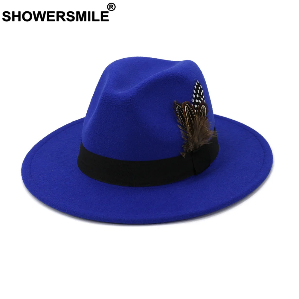 SHOWERSMILE Royal Blue Women M - Fedora Hat Wool recensie en prijs