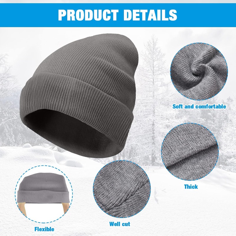 1pc Winter Warm Thick Beanie H - Beanie Cuffed Knit recensie en prijs