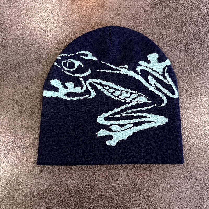 Tree Frog Print Beanie Men Wom - Beanie Cuffed Knit recensie en prijs