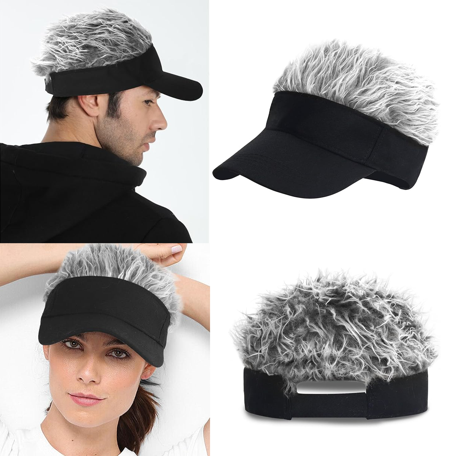 Men's Visor with Hair Fake Hai - Visor Sun Hat recensie en prijs