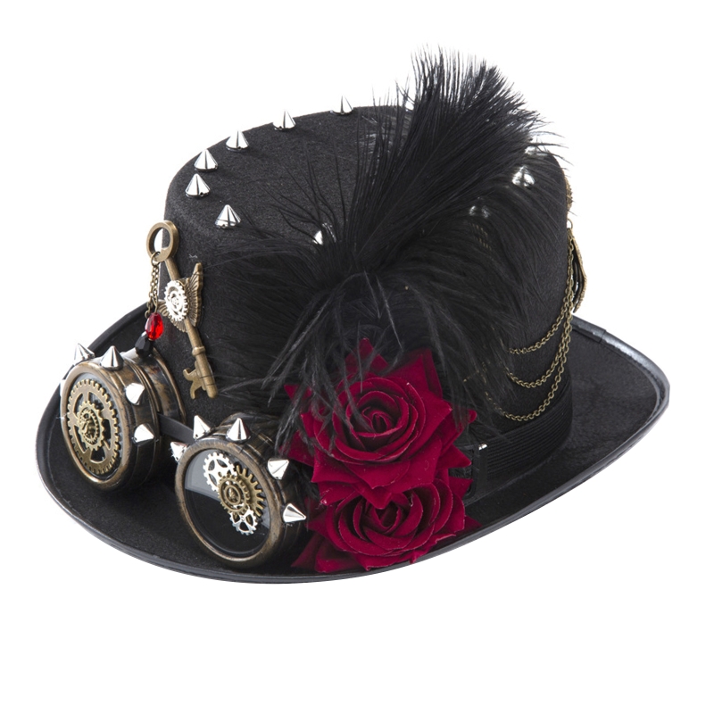 Y166 Vintage Steampunk Hat Top - Fedora Hat Wool recensie en prijs