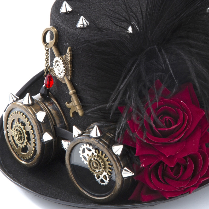 Y166 Vintage Steampunk Hat Top - Fedora Hat Wool recensie en prijs