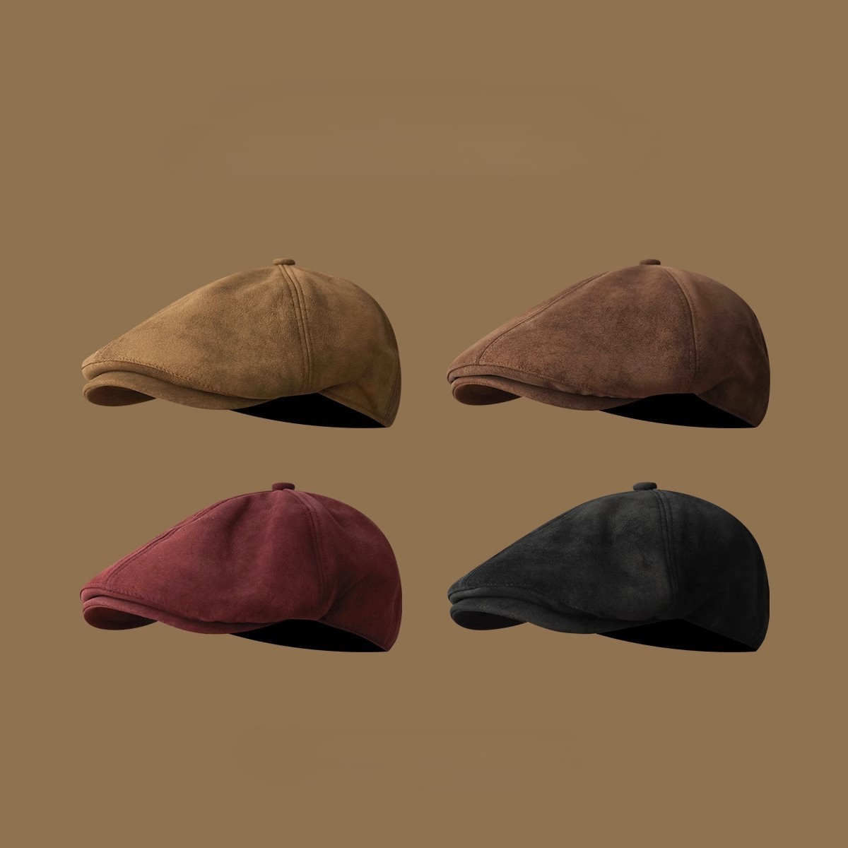 Vintage Suede Newsboy Cap Men  - Newsboy Cap Ivy recensie en prijs