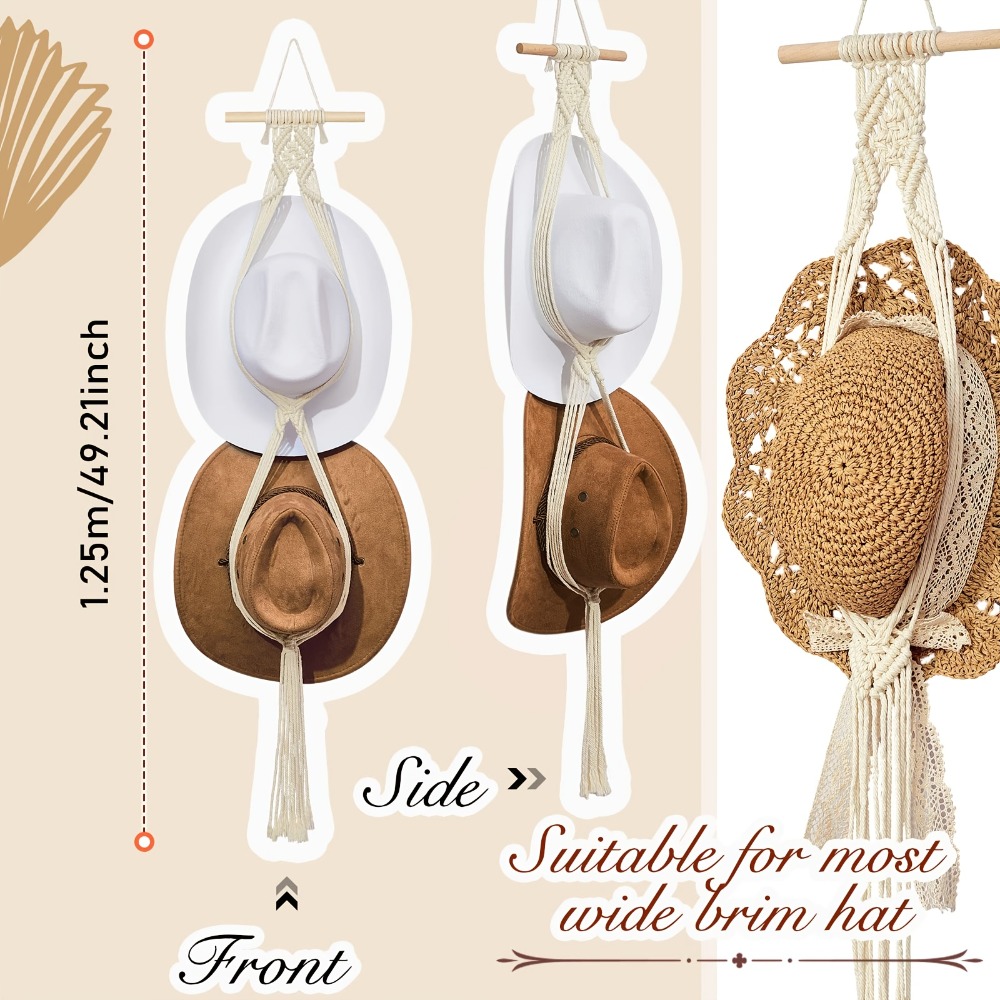Bohemian Macrame Hat Hanger Ha - Sun Hat Wide Brim recensie en prijs
