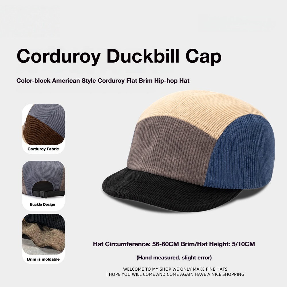 Unisex Vintage Color Block Cor - Corduroy Cap 5 Panel recensie en prijs