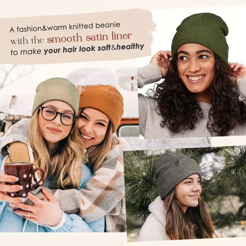 Unisex Satin Lined Anti Static - Beanie Cuffed Knit recensie en prijs