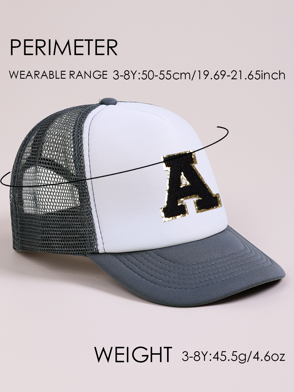 1pc Gray Hat With 26-Letter Pa - Visor Sun Hat recensie en prijs