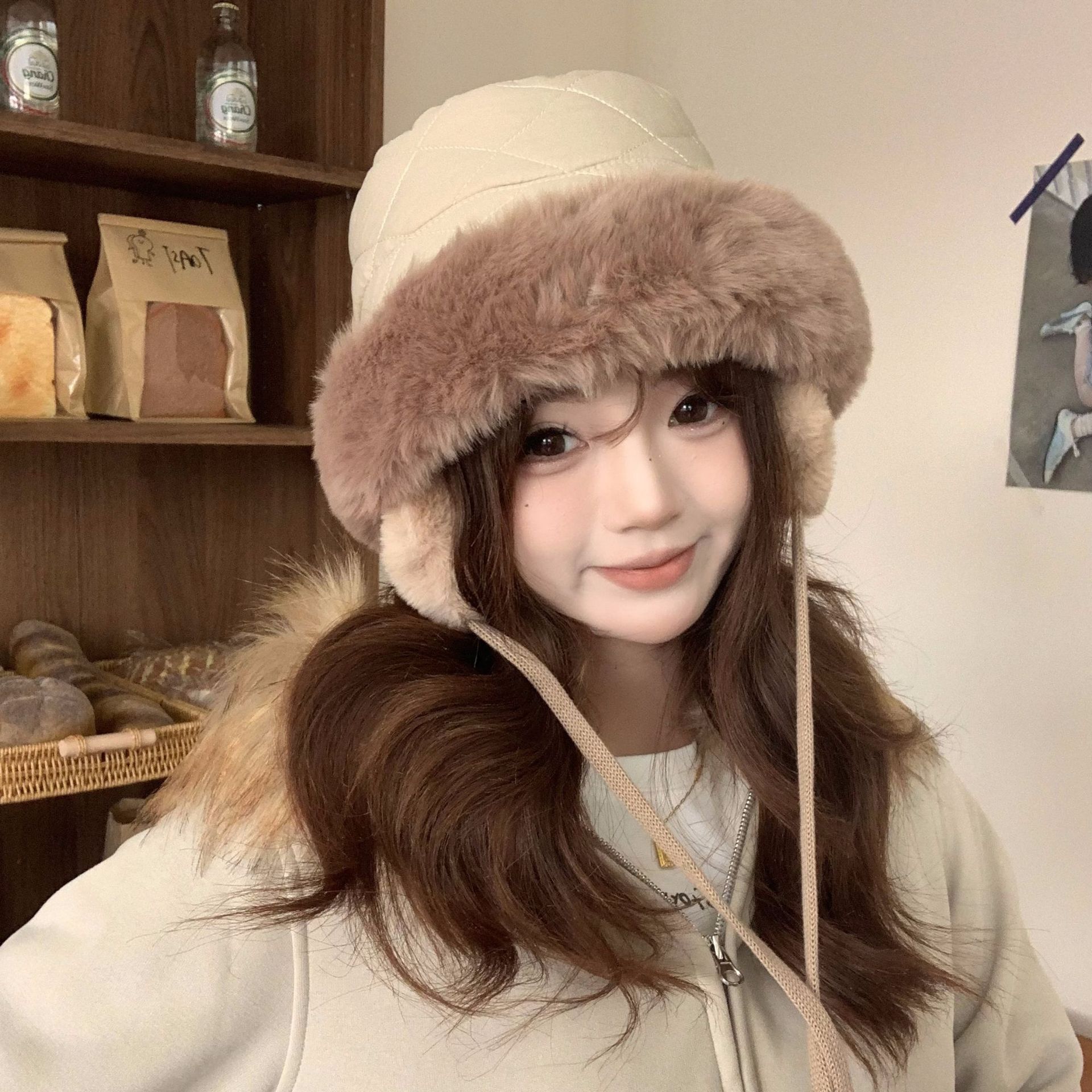 Women's Winter Quilted Faux Fu - Trapper Hat Ear Flap recensie en prijs