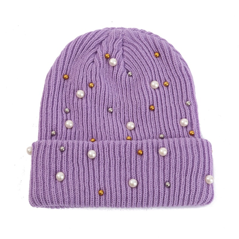 Women's Winter Faux Pearl Embe - Beanie Cuffed Knit recensie en prijs