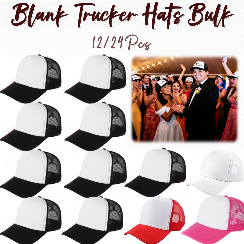 12-24Pcs Blank Trucker Hats Bu - Trucker Cap Mesh recensie en prijs