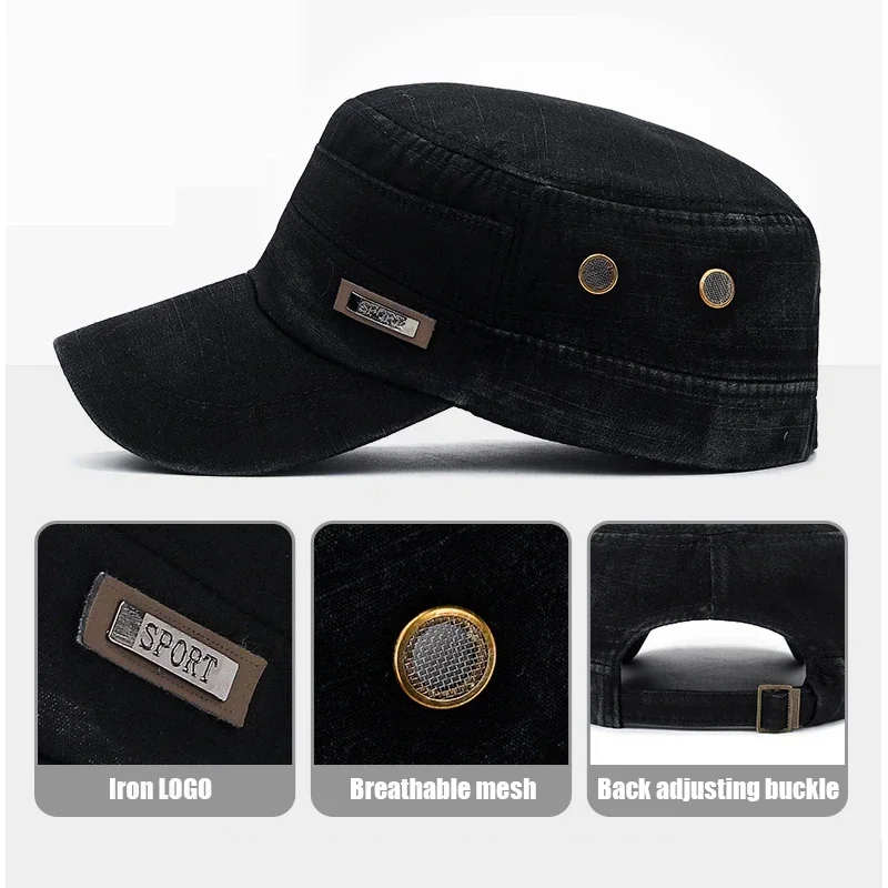 Military Cadet Flat Cap Fashio - Snapback Hat Flat recensie en prijs