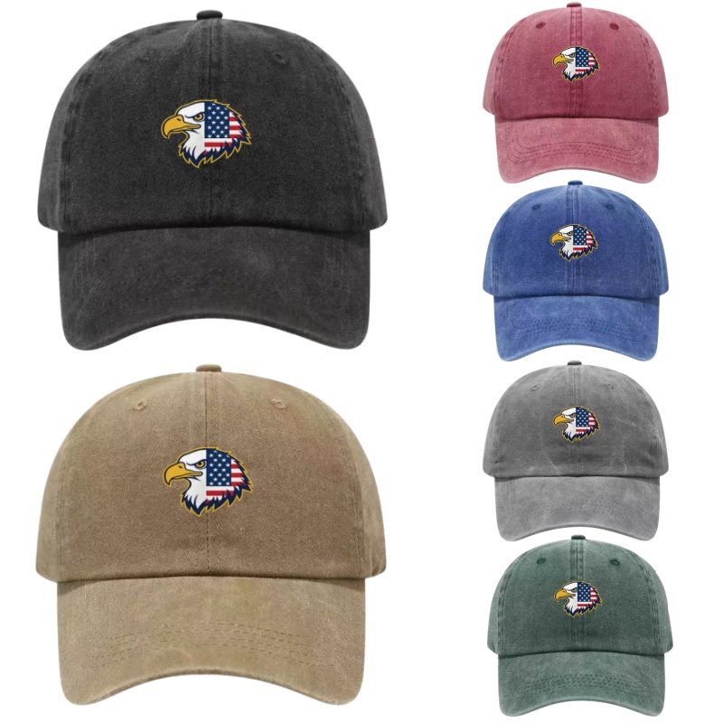 USA Bald Eagle Printed Washed  - Golf Cap Dad recensie en prijs