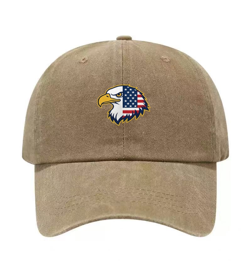 USA Bald Eagle Printed Washed  - Golf Cap Dad recensie en prijs