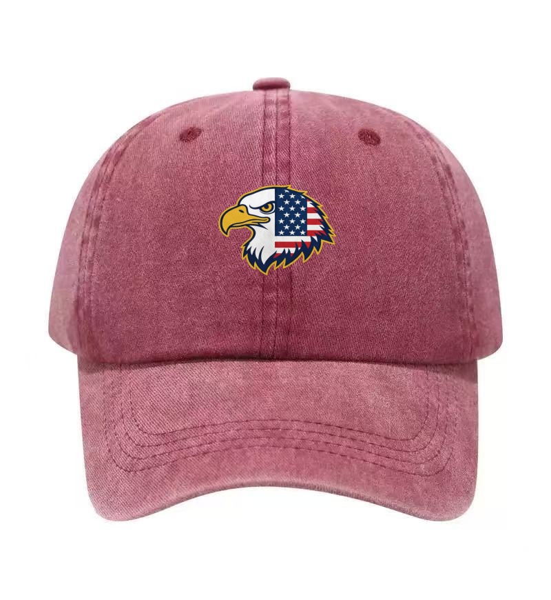 USA Bald Eagle Printed Washed  - Golf Cap Dad recensie en prijs