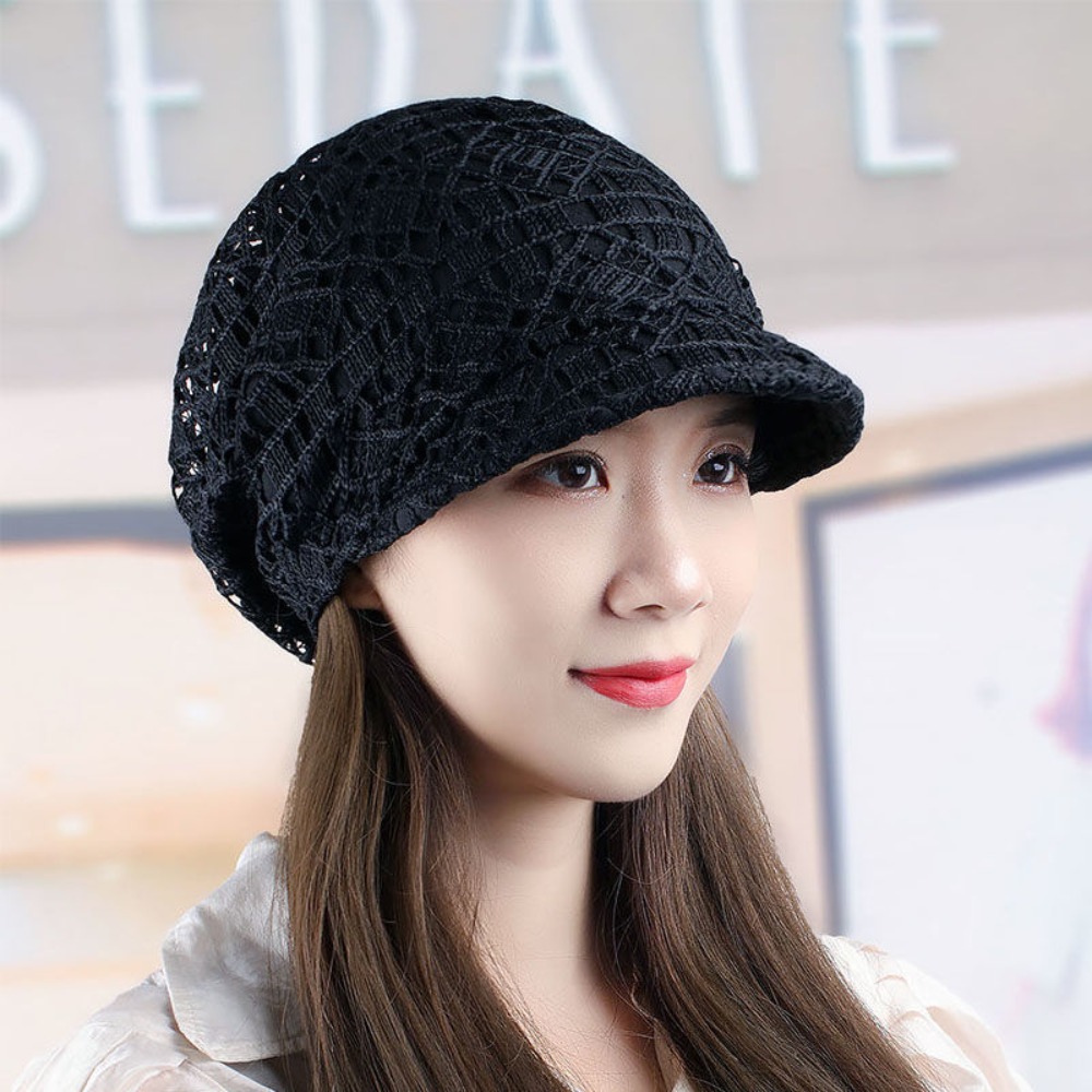 Hollow Out Flower Beanie Cap B - Baseball Cap Structured recensie en prijs