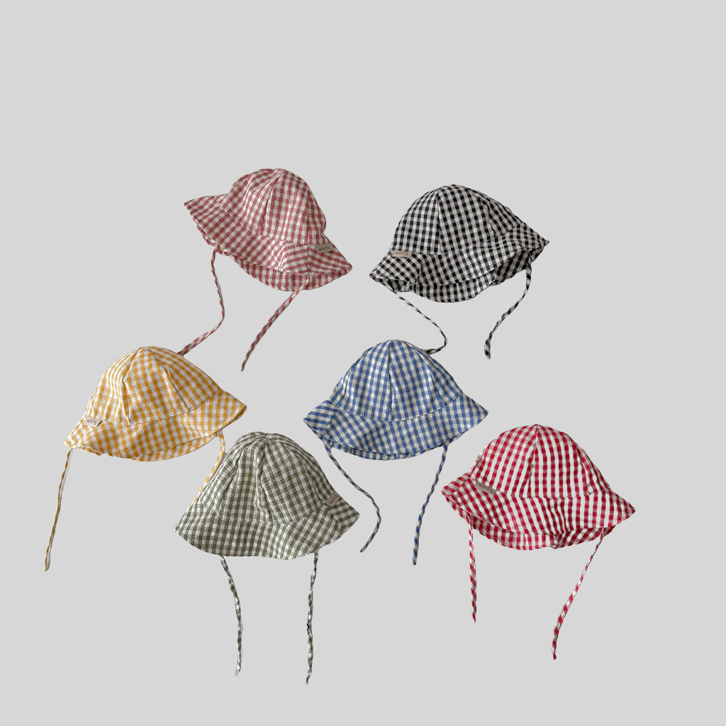 Ins Style Plaid Baby Bucket Ha - Sun Hat Wide Brim recensie en prijs